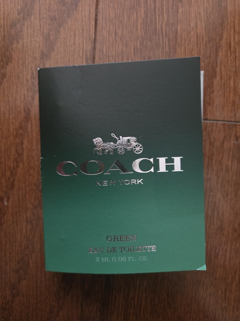 COACH Green Eau de Toilette Sample Card
